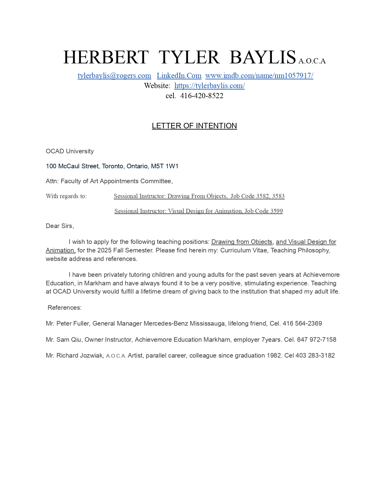 letter of intent